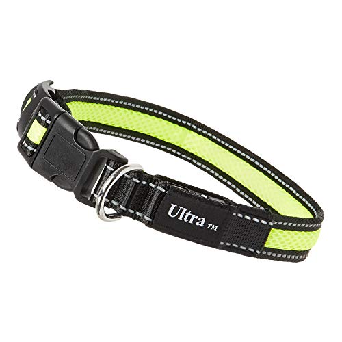 UltraByEasyPeasyStore Mittel Grün Leuchthalsband LED Hundehalsband Blinken Sicherheitshalsband Einstellbare Trimmbar Superhelle Nachtzeit Haustier Sicherheit von UltraByEasyPeasyStore