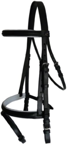 RTS Ledertrense Basic Duo, schwarz/weiß, Warmblut/FS, 3HO335-200-FS von Ultrasport