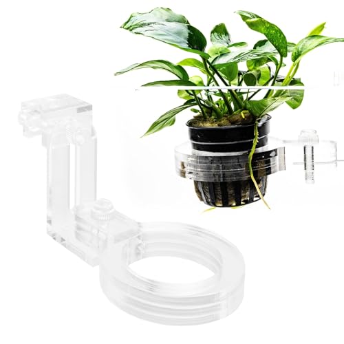 Ultum Nature Systems Hydro Topflappen - Transparenter verstellbarer Acryl-Pflanzenhalter für Aquarien - Stabiler Aquarium-Pflanztopf und Wasserpflanztopf für lebende Pflanzen, Mittel von Ultum Nature Systems