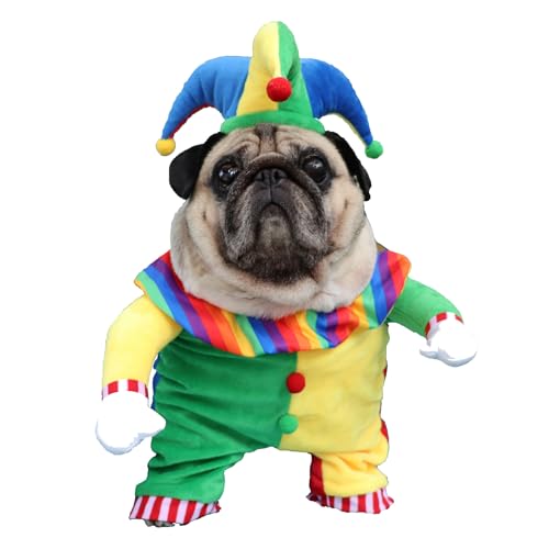 Umimiss Hundekostüm, Hundekleidung, Haustierkostüm, Halloween, Cosplay für Hunde, Halloween, Weihnachten, Clown-Kostüm, lustig, lustig, für Hunde und Katzen, kreatives Kostüm, aufrechtes Kostüm, Umimiss Hundekostüm, Hundekleidung, Haustierkostüm, Halloween, Cosplay für Hunde, Halloween, Weihnachten, Clown-Kostüm, lustig, lustig, für Hunde und Katzen, kreatives Kostüm, aufrechtes Kostüm, von Umimiss