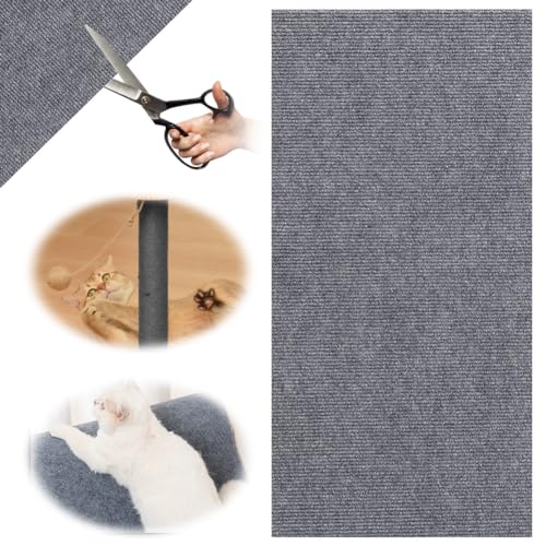 Umllpet Selbstklebende Kratzmatte Katzen, 200x40cm Kratzschutz Sofa & Möbel, DIY Kratzbretter, Kratzteppich & Kratzwand (Dunkelgrau) von Umllpet