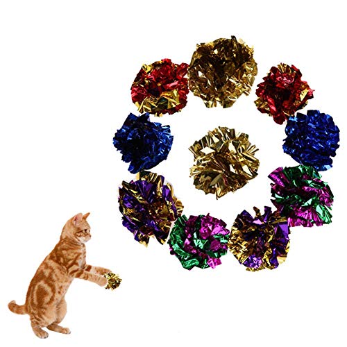 10 x Spielzeug für Haustiere, Katze, Knallball, bunt, interaktiv, Spielzeug, für Katzen, Haustiere, zufällige Farbe, langlebig, robust 10 x Spielzeug für Haustiere, Katze, Knallball, bunt, interaktiv, Spielzeug, für Katzen, Haustiere, zufällige Farbe, langlebig, robust von Unbekannt