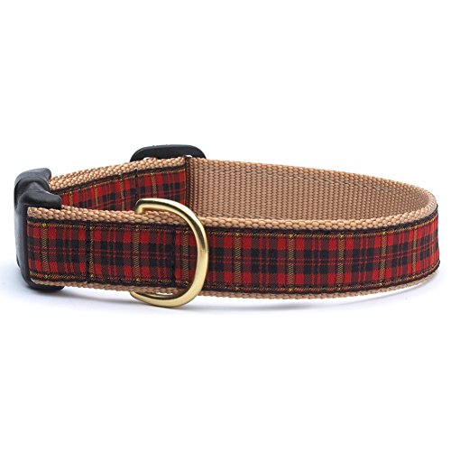 Animal World NRP-C-S Hundehalsband, Schmal 5/8", S, neu rot Plaid von Up Country