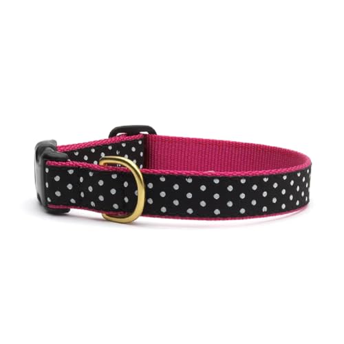 Animal World WDO-C-XS Hundehalsband, Schmal 5/8", XS, schwarz/weiß Dot von Up Country