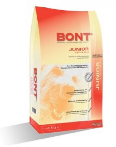 BONT Junior Ente + Reis 1 x 15 kg Vollnahrung für heranwachsende Hunde Trockenfutter von Bont