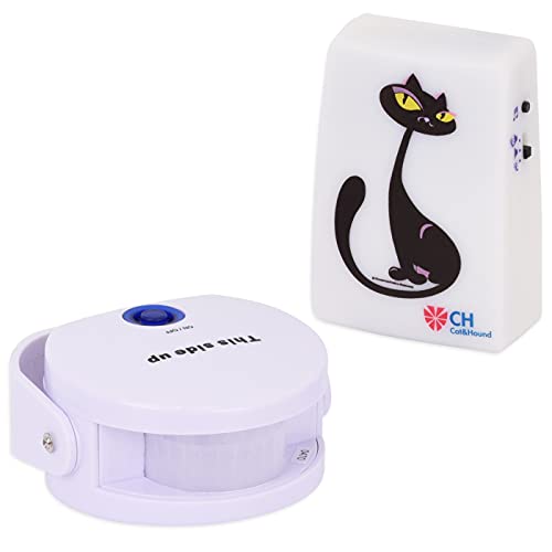 Unbekannt Cat Doorbell – Türklingel für Katzen mit Licht und Tonsignal, Katzenklingel, Alternative für Katzenklappe, Bewegungsmelder, Türsensor von VOSS