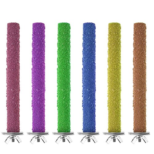 Générique 1 Stück Vogelpfoten, sauberes Schleifen, Kauspielzeug, Käfig, Sitzstange, Stand, Farbe der Plattform, zufällig, 18 cm, elegant und beliebt von Unbekannt