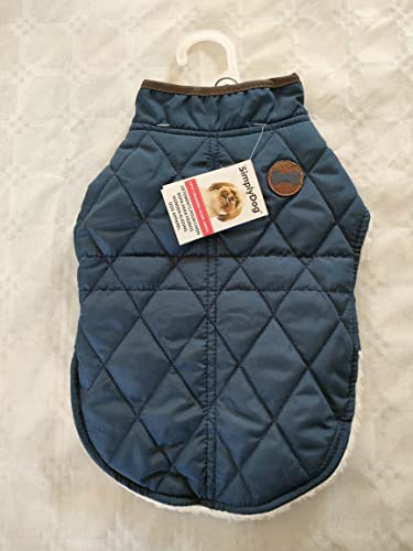 Gesteppter Hundemantel in Marineblau von Unbekannt