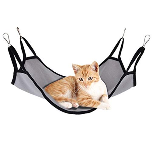 Hängematte zum Aufhängen für Katzen, Haustiere, Hängematte zum Aufhängen von Betten, Frettchen, Kaninchen, mit der Größe von vier Haken, Größe 40 cm x 50 cm, Hellgrau, langlebig und praktisch Hängematte zum Aufhängen für Katzen, Haustiere, Hängematte zum Aufhängen von Betten, Frettchen, Kaninchen, mit der Größe von vier Haken, Größe 40 cm x 50 cm, Hellgrau, langlebig und praktisch von Unbekannt