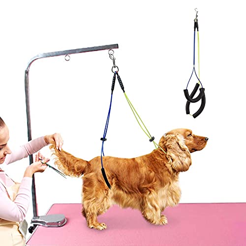 Haustierpflegetisch Seil Verstellbarer Haustierpflegeleinenhals Und Hüfthalter Hundepflegeschlaufe für Kleine/Mittlere Hunde von Unbekannt