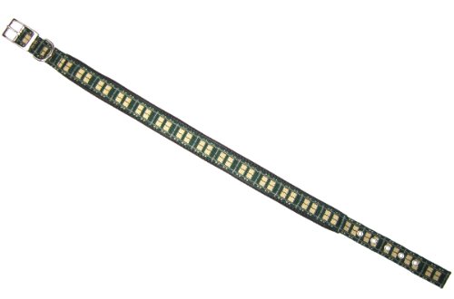 Heim 204654 Halsband aus Nylongurt mit Schnalle, genäht 25/65, grün von Unbekannt