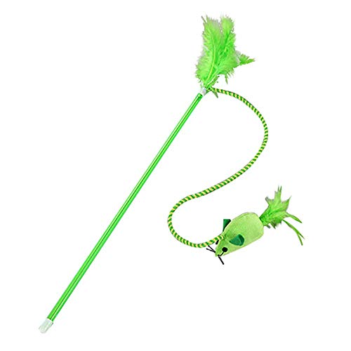 Katze Kätzchen Teaser Farbe Glänzend Plüsch Chaser Zauberstab Maus Interaktiv Fun Pet Spielzeug – Grüne Maus Premium Qualität Katze Kätzchen Teaser Farbe Glänzend Plüsch Chaser Zauberstab Maus Interaktiv Fun Pet Spielzeug – Grüne Maus Premium Qualität von Unbekannt