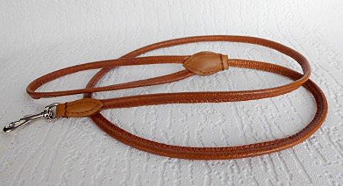 Luxus HUNDELEINE, Runde Leine, Leder 130cm/6mm Cognac -für Kleine Hunde von Unbekannt