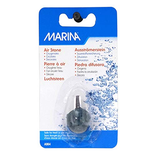 Marina Ausströmerstein zur Sauerstoffzufuhr für Aquarien, in Kombination mit Durchlüfterpumpen anzuwenden, in Kugel-Form, klein, 1er Pack von Marina