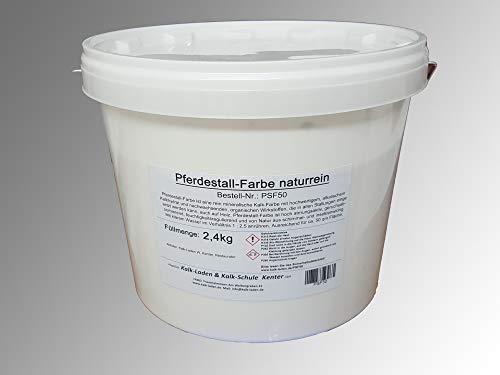 Unbekannt Natürliche Pferde-Stall-Farbe ohne jegliche schädliche Substanzen. Ausreichend für ca. 50 qm Wandfläche. Aus naturbelassenen Mineralien und nachwachsenden, organischen Wirkstoffen. von Unbekannt