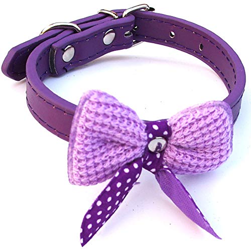 Niedliche Mode gewebte Fluff Bowknot verstellbare PU-Leder Halsbänder für Haustiere für Hunde und Katzen, 1 Stück, violett, robust und praktisch Niedliche Mode gewebte Fluff Bowknot verstellbare PU-Leder Halsbänder für Haustiere für Hunde und Katzen, 1 Stück, violett, robust und praktisch von Unbekannt