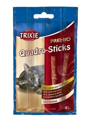 Premio Quadro-Sticks Anti-Hairball für Katzen, Lamm/Truthahn, 4 × 5 g von Unbekannt