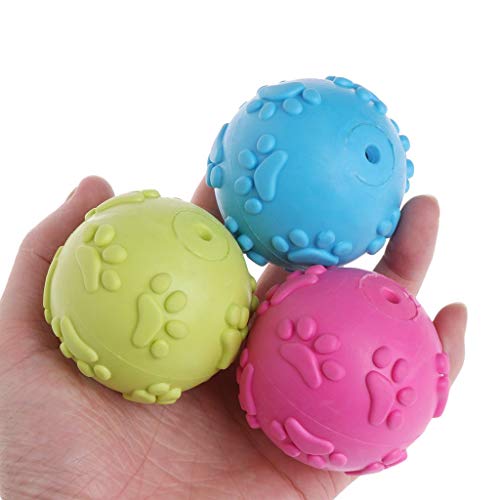 TPR Squeaky Footprint Ball Spielzeug für Haustiere Spielzeug Beißball mit Welpenwiderstand Spielzeug mit Gummilöchern Neuheit von Unbekannt