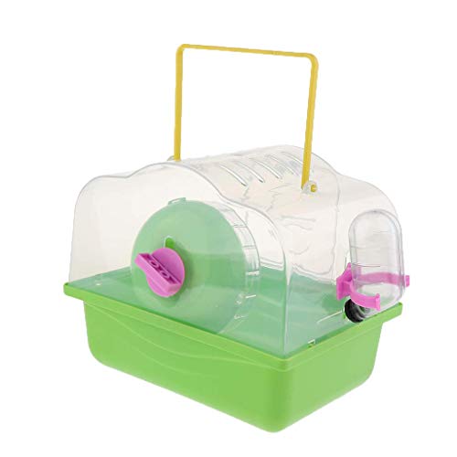 Tragbarer Hamsterkäfig mit Wasserflasche, Kunststoff, für kleine Tiere, Zubehör für Hamster und andere kleine Tiere von Unbekannt