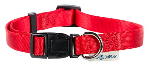 FARM COMPANY Nylon verstellbares Halsband, 25 mm x 45–60 cm, rot von FARM COMPANY