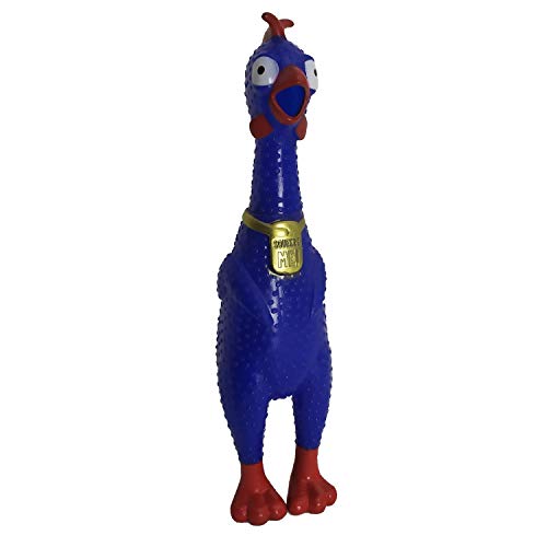 Unbekannt Gummihuhn Stressball mit lustigem Sound in blau - Spielzeug Huhn Antistressball Anti Stressball Spielzeug-Huhn Knautschball von Unbekannt