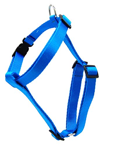 Hunde Brustgeschirr aus weichem Nylon Gurtband für mittelgroße bis große Hunde (M 45 cm - 78 cm, Blau) von Unbekannt