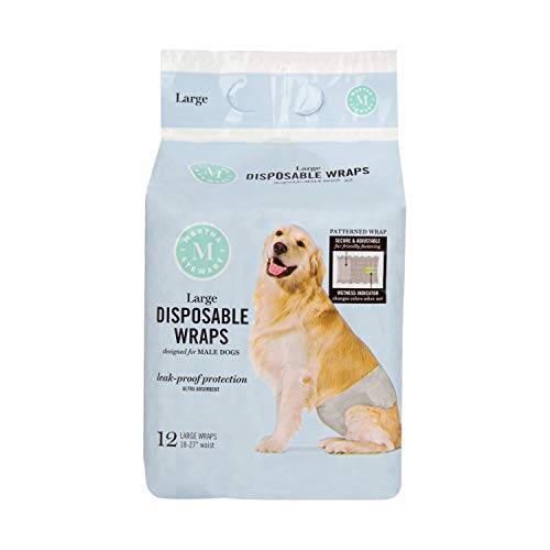 Martha Stewart for Pets Einweg-Hundewindeln für männliche Hunde, Größe L, 45,7-68,6 cm Taille, Einweg-Hundewindeln für männliche Hunde, auslaufsicher und saugfähig, große Hunde, Grau, 1,12 Stück Martha Stewart for Pets Einweg-Hundewindeln für männliche Hunde, Größe L, 45,7-68,6 cm Taille, Einweg-Hundewindeln für männliche Hunde, auslaufsicher und saugfähig, große Hunde, Grau, 1,12 Stück von Martha Stewart for Pets