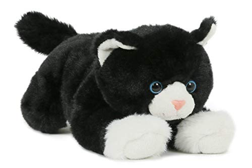 Unbekannt Stofftier Katze 28 cm, schwarz-weiß, Kuscheltiere Plüschtiere Katzen Kätzchen Kater Haustiere Tiere von Unbekannt