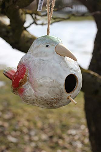 Unbekannt Vogelhaus Vogel aus Keramik, 14 x 20 x 14 cm zum Aufhängen von Unbekannt
