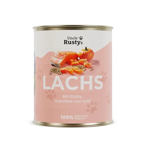 Uncle Rusty's | Premium Hundefutter nass | Lachs mit Kürbis, Haferkleie und Apfel | 12er Pack (12 x 400g) von Uncle Rusty's