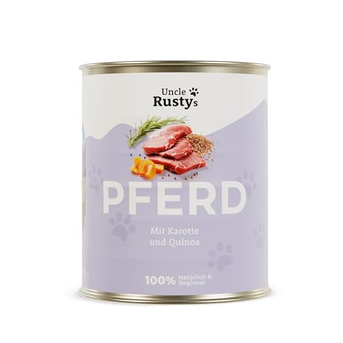 Uncle Rusty's | Premium Hundefutter nass | Pferd mit Karotte und Quinoa | 6er Pack (6 x 800g) von Uncle Rusty's