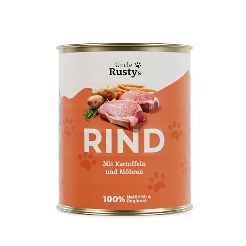 Uncle Rusty's | Premium Hundefutter nass | Rind mit Kartoffeln und Karotten | 12er Pack (12 x 400g) von Uncle Rusty's