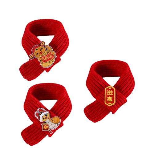 UncleS 3pcs Haustierschal Für Hundekatzen Chinesisches Schlangenjahr Festival Thema Warm Gestrickter Kragenschal Für Kaltes Wetter Accessoires UncleS 3pcs Haustierschal Für Hundekatzen Chinesisches Schlangenjahr Festival Thema Warm Gestrickter Kragenschal Für Kaltes Wetter Accessoires von UncleS
