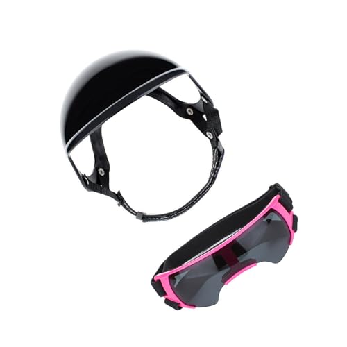 Atmungsaktives Haustier-Schutzbrillen-Set mit Sonnenschutz für Sportbegeisterte, kleine Rassen, Wandern, Kopfbedeckung, Hundehelm von UncleS