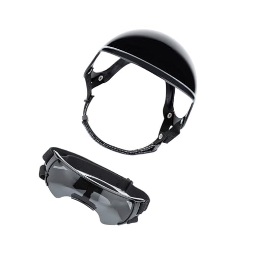 Atmungsaktives Haustier-Schutzbrillen-Set mit Sonnenschutz für Sportbegeisterte, kleine Rassen, Wandern, Kopfbedeckung, Hundehelm von UncleS