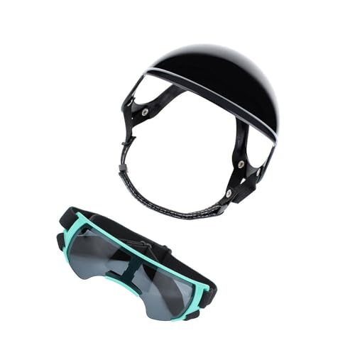Atmungsaktives Haustier-Schutzbrillen-Set mit Sonnenschutz für Sportbegeisterte, kleine Rassen, Wandern, Kopfbedeckung, Hundehelm von UncleS