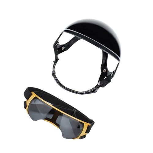 Atmungsaktives Haustier-Schutzbrillen-Set mit Sonnenschutz für Sportbegeisterte, kleine Rassen, Wandern, Kopfbedeckung, Hundehelm von UncleS