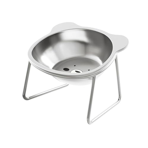 Erhöhter Futternapf für Katzen, Edelstahl, rutschfest, Metallständer, bartfreundlich, für Futter und Wasser, Edelstahl, erhöht, mit Ständer Erhöhter Futternapf für Katzen, Edelstahl, rutschfest, Metallständer, bartfreundlich, für Futter und Wasser, Edelstahl, erhöht, mit Ständer von UncleS