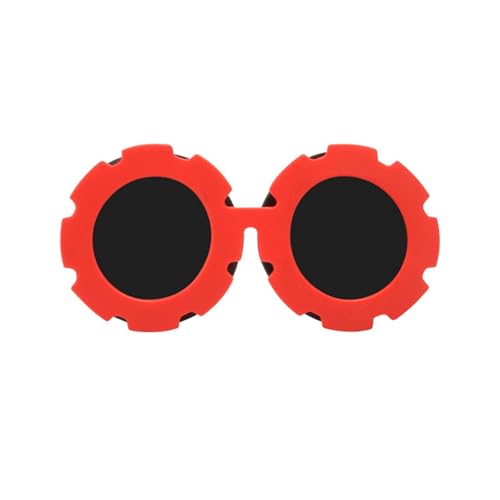 Haustier-Sonnenbrille mit rundem Rahmen, UV400, Schutzbrille, bequeme Brille für aktive Hunde, Spaziergänge im Freien, Wandern, Brille von UncleS