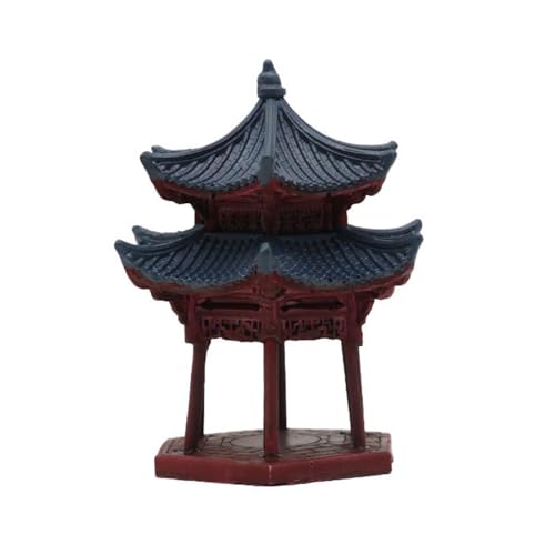 Traditionelle chinesische Ornamente, sechseckige Pavillon-Skulptur aus Kunstharz, für Aquarien und Unterwasser-Dekoration, Aquarien, Landschaft Traditionelle chinesische Ornamente, sechseckige Pavillon-Skulptur aus Kunstharz, für Aquarien und Unterwasser-Dekoration, Aquarien, Landschaft von UncleS