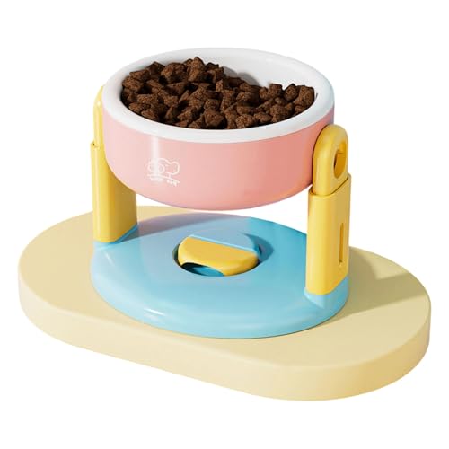 UncleS Erhöhte Futterstation für Haustiere mit Höhenoption für bequemen Fressnapf für Hunde, helle Farbe, verstellbarer Futternapf von UncleS