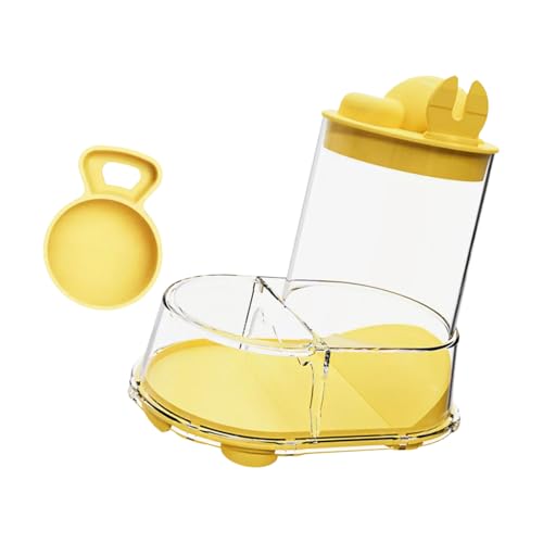 UncleS Hamster-Futterspender für Hamster, transparent, für Lebensmittelbeobachtung, automatische Dosiersysteme, konstante Versorgung, abnehmbarer Hamster-Futterspender von UncleS