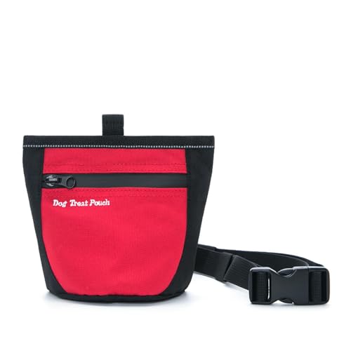 UncleS Haustier-Trainings-Hüfttasche, Leckerli-Tasche mit wasserabweisendem Stoff, Reißverschluss-Design für Outdoor-Aktivitäten, Spazierengehen, Zubehör für Haustier-Training von UncleS