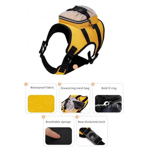 UncleS Hundekabelbaum Rucksack Weste Verstellbares Training Weste Haustier Stark UncleS Hundekabelbaum Rucksack Weste Verstellbares Training Weste Haustier Stark von UncleS