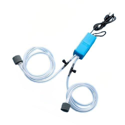 UncleS Stilvoller Doppel Port USB Aquariumluftpumpen Energieeffizient Für Süßwassertanks Mit USB Netzteil Hausgebrauch Aquariumluftpumpen von UncleS