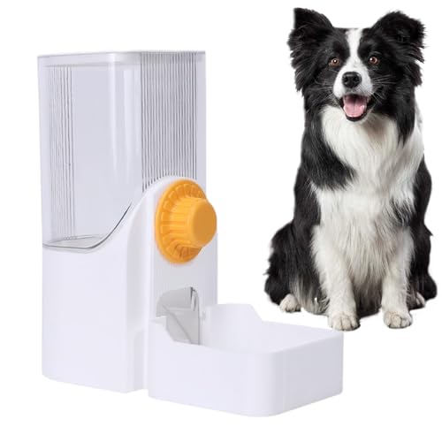 Automatic Dog Feeder, Hangable Small Pet Food Dispenser, Cage-Mounted Water, Food Bowl for Hamsters, Rabbits, Cats and Dogs, Easy Refill for Feeding, 8.27x3.94x8.86 Inches von Ungtyb