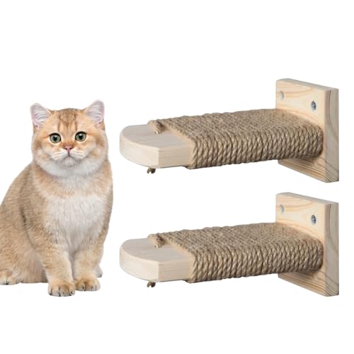 Cat Climbing Steps, Wall Cat Shelf, Pet Jump Shelf with Vertical Space Solution and Sturdy Wooden Construction for Kitten Jumping or Playing, 5.91x2.95x3.94 Inches von Ungtyb