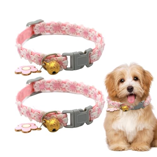 Cat Collar Breakaway, Adjustable Puppy Collar Bell, Soft Buckle Pet Collars, 2 Pack, Outdoor Walking, Traveling, Training, for Daily Walks, and Travel, 35cm Pink Light Blue Cat Collar Breakaway, Adjustable Puppy Collar Bell, Soft Buckle Pet Collars, 2 Pack, Outdoor Walking, Traveling, Training, for Daily Walks, and Travel, 35cm Pink Light Blue von Ungtyb