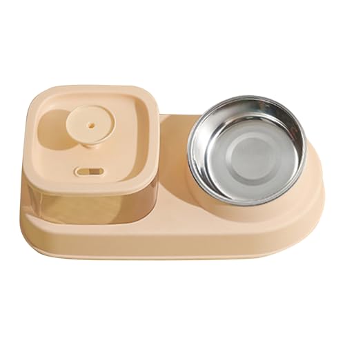 Cat Feeding Station, Large Capacity Spill-Proof Water Bowl, Dry and Wet Separation Pet Fountain, Ideal for Multi-Pet Households, Kitten Care, Non-Slip Design, 12.4x4.33x5.91 Inches von Ungtyb