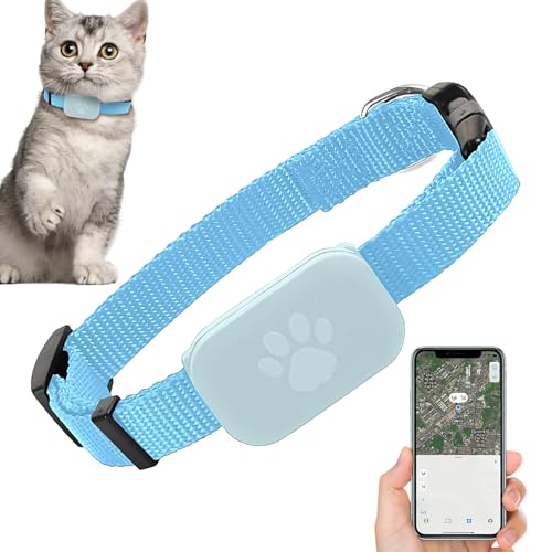 Cat Tracking Collar, GPS Collar Pet Kitten, Safety Protection Device, Long-Lasting Battery Locator, Medium, Large Cat Or Puppy, 1.5x28x39cm Black Blue Pink von Ungtyb